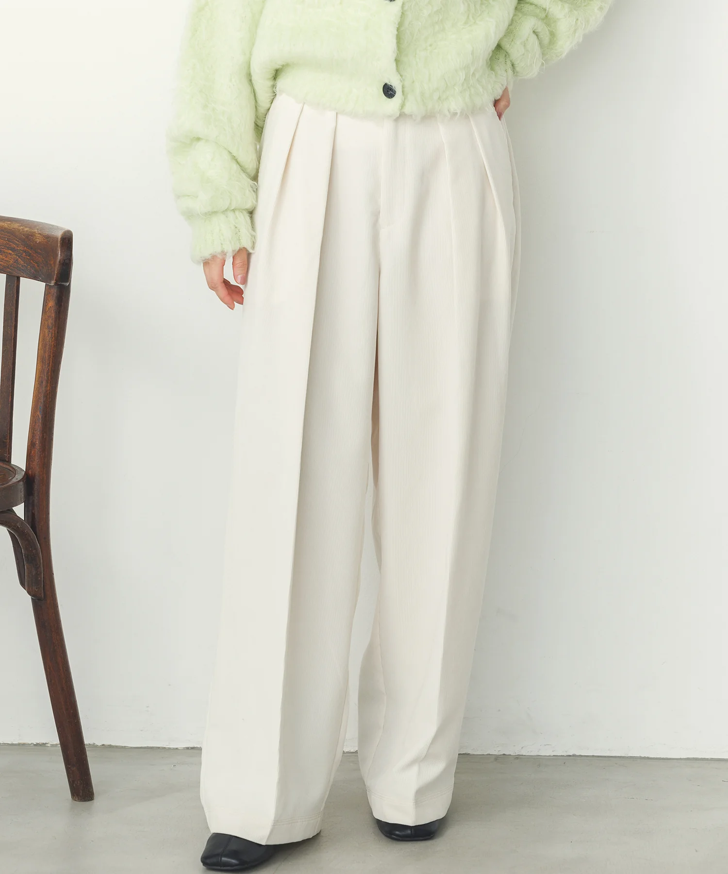 細コール 2タックパンツ