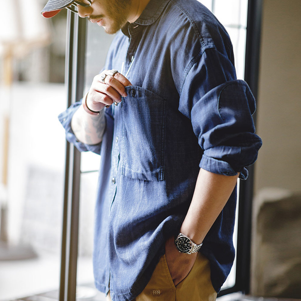 リヨセルCPOデニムシャツ