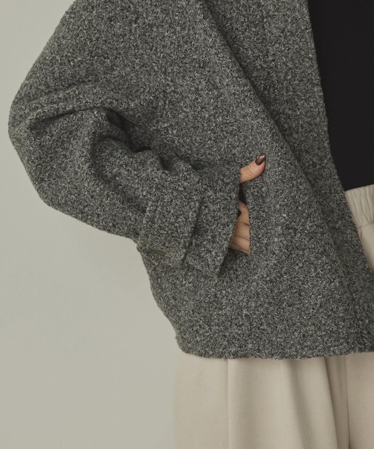 くるくるブークレ ショートブルゾン