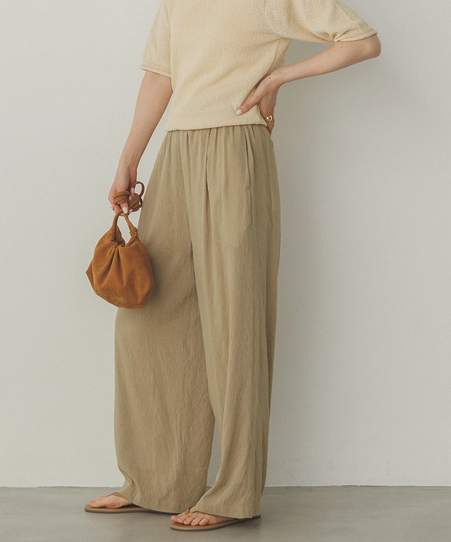 シアー ストレートパンツ