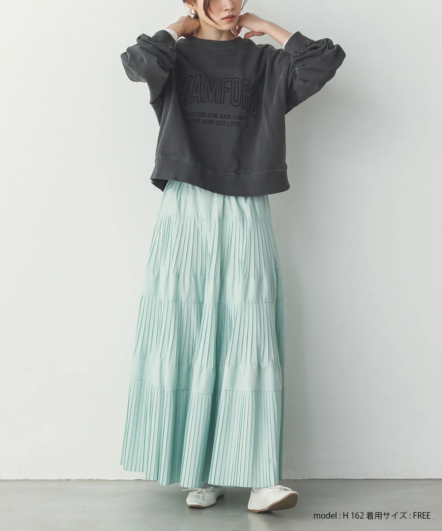 【新色追加】プリーツティアードスカート