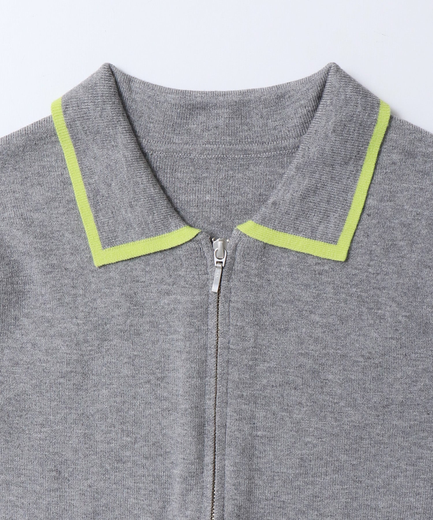 【静電気防止】やわもちヤーン Wジップポロニット