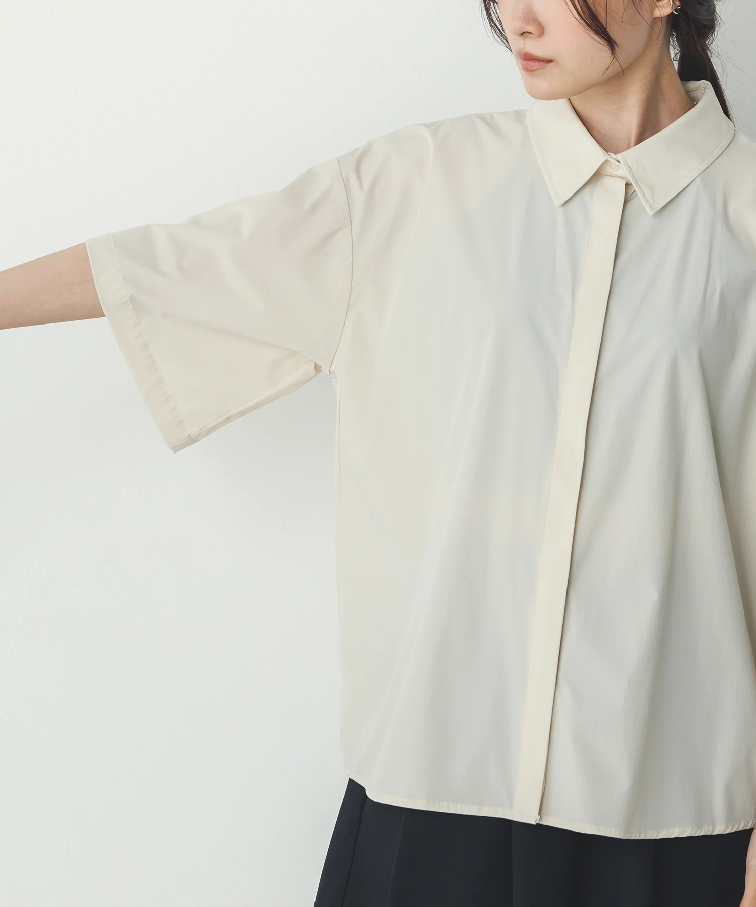 【新色追加】【接触冷感】 バックタックシャツ