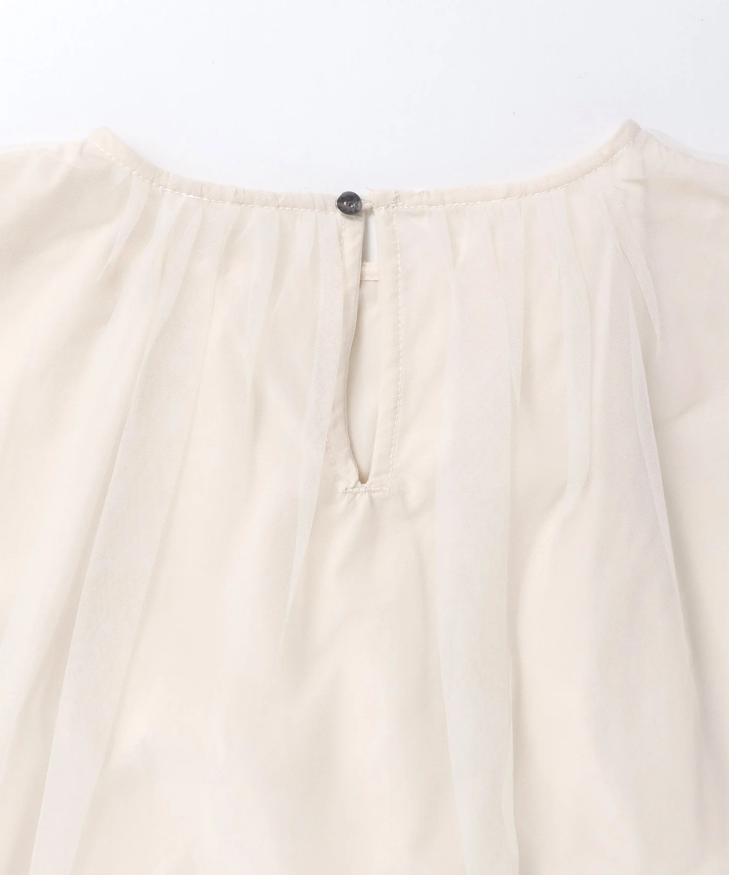 【接触冷感】チュールレイヤードトップス