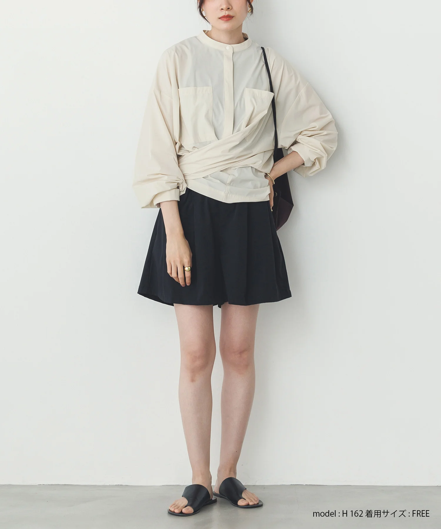 【新色追加】【接触冷感】2WAY カシュクールシャツ