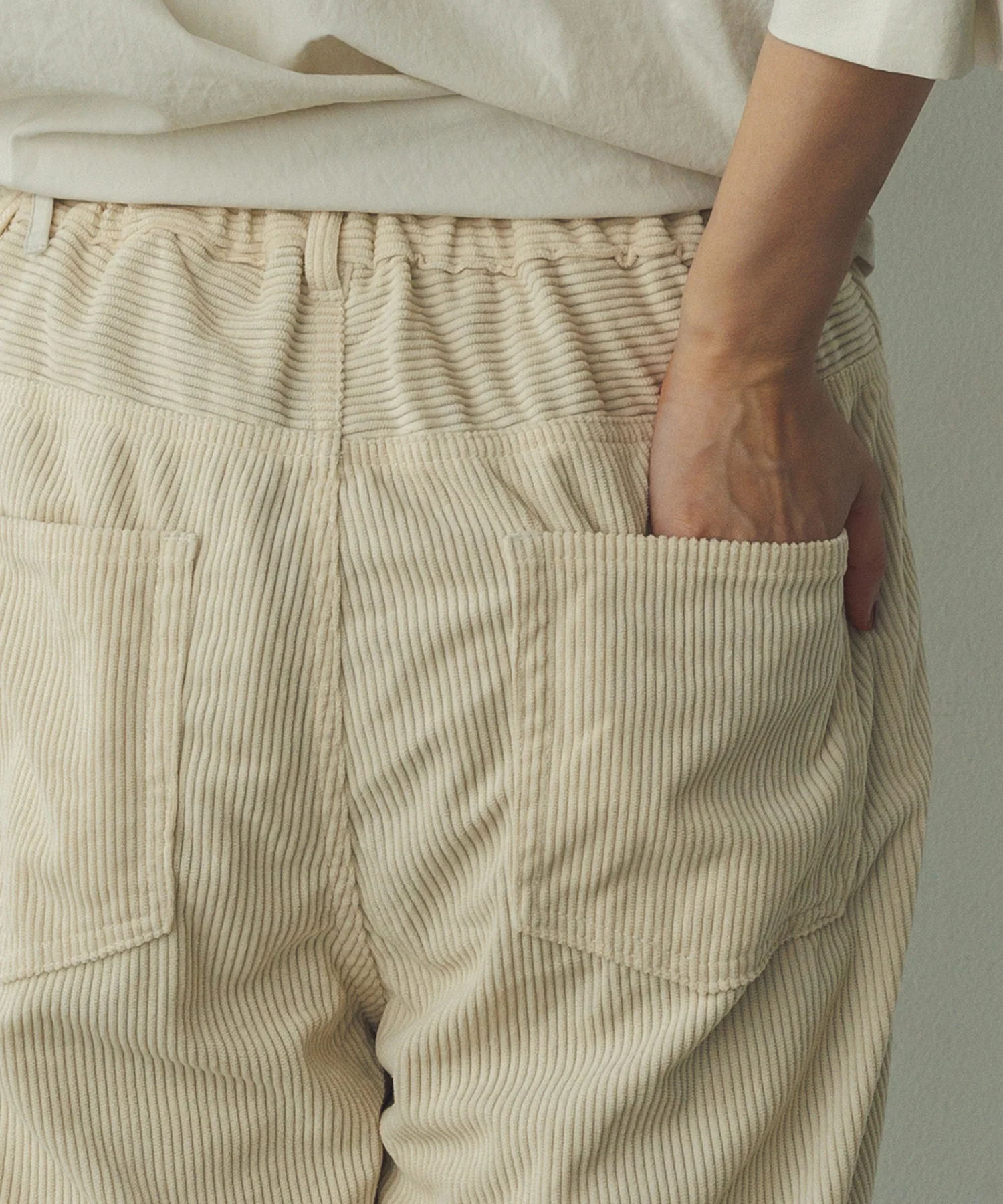 コーデュロイ ワイドストレートパンツ