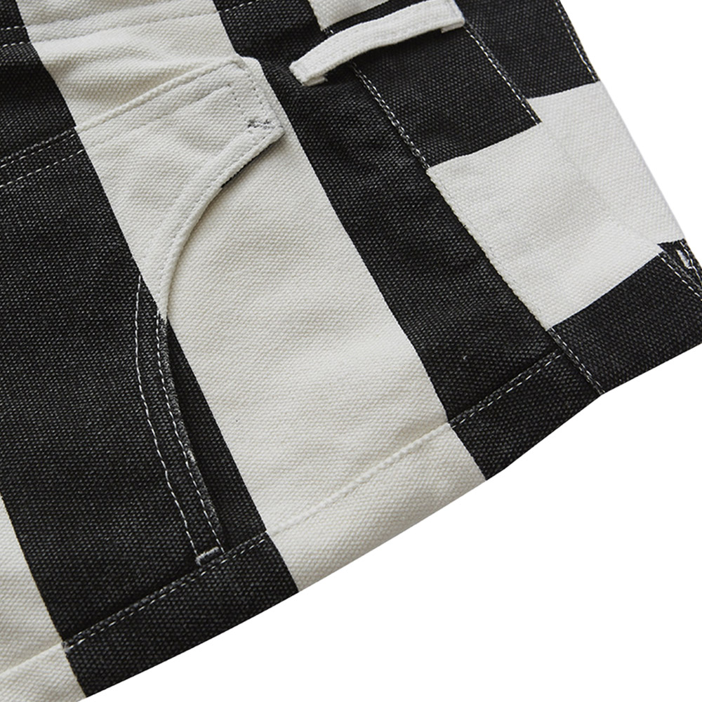 メンズストライプワークショートパンツ