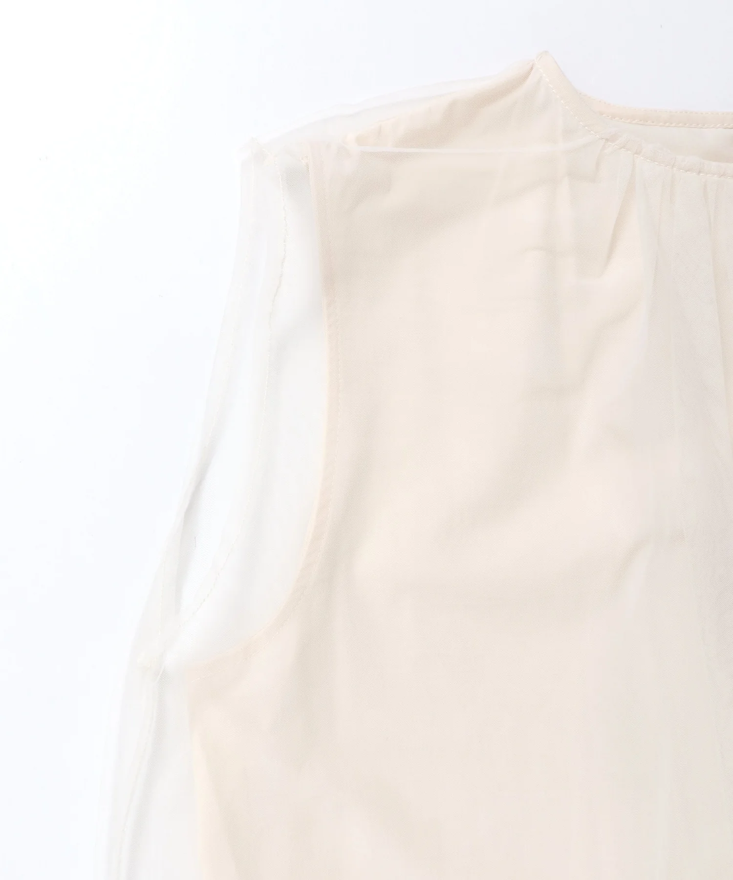 【接触冷感】チュールレイヤードトップス