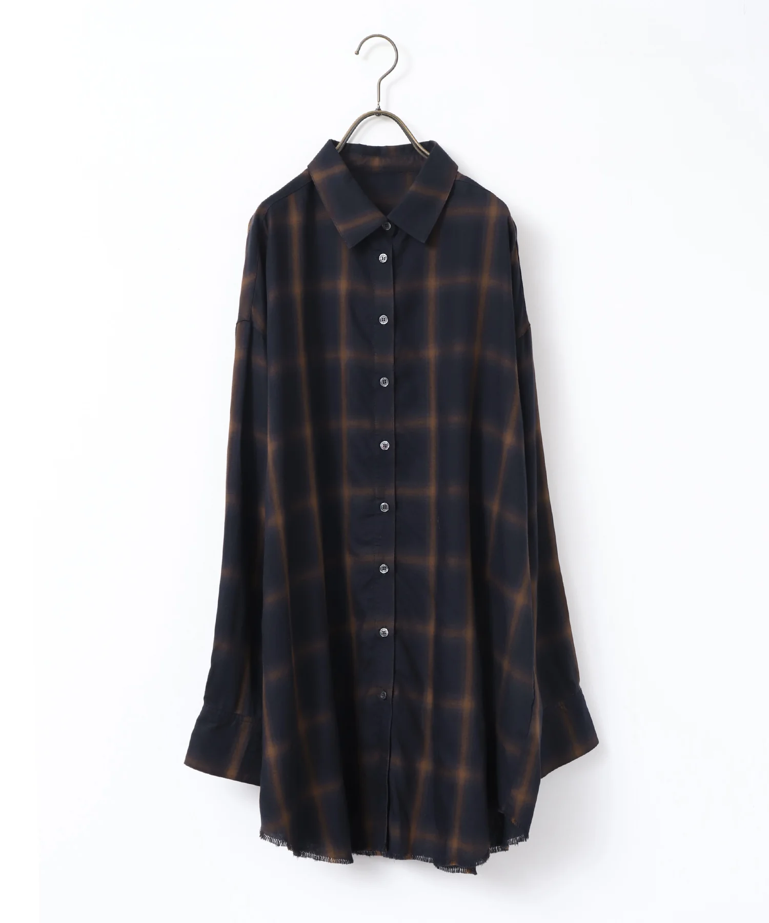 オンブレチェック オーバーシャツ