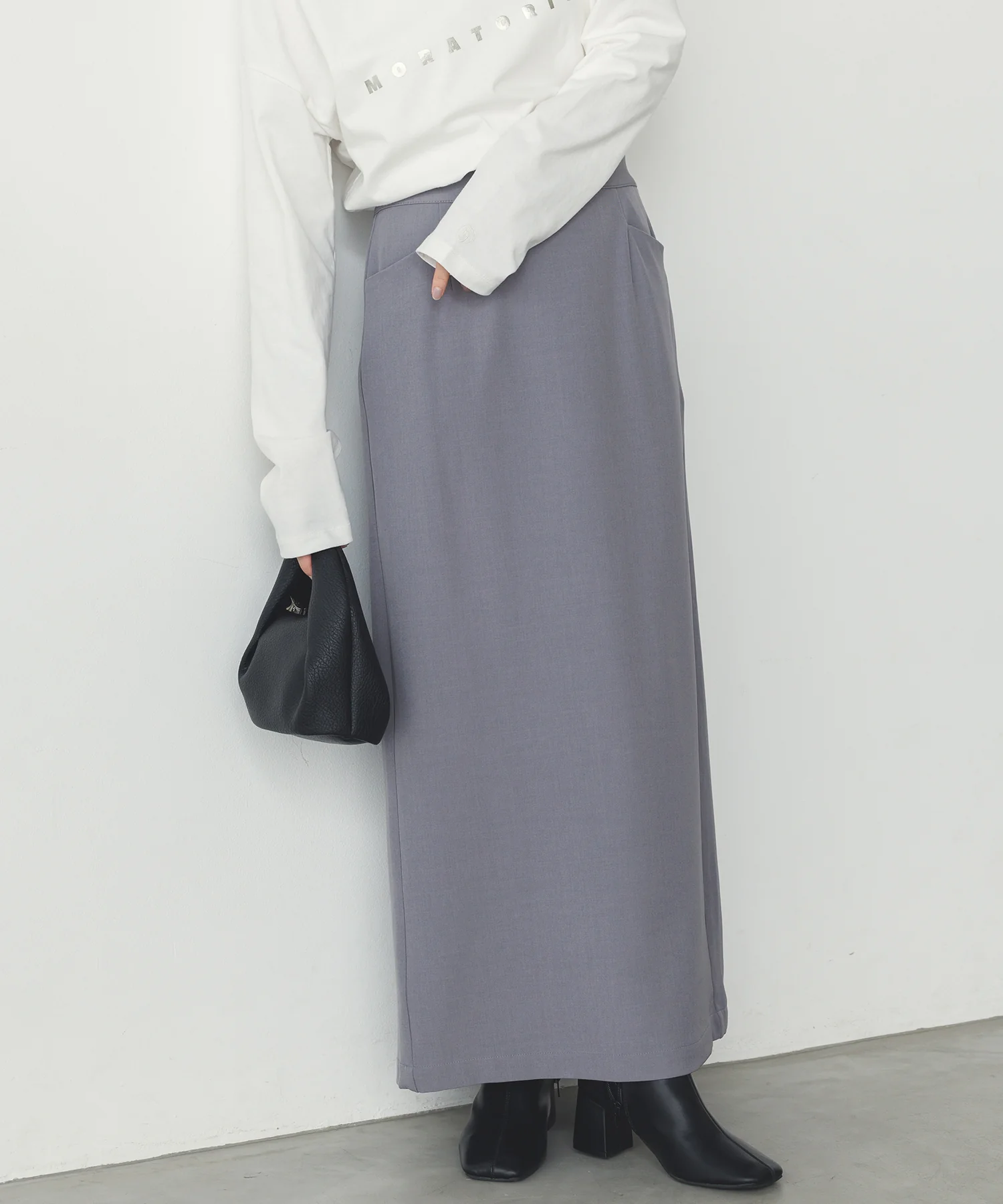 ストレッチポリツイル ナロースカート