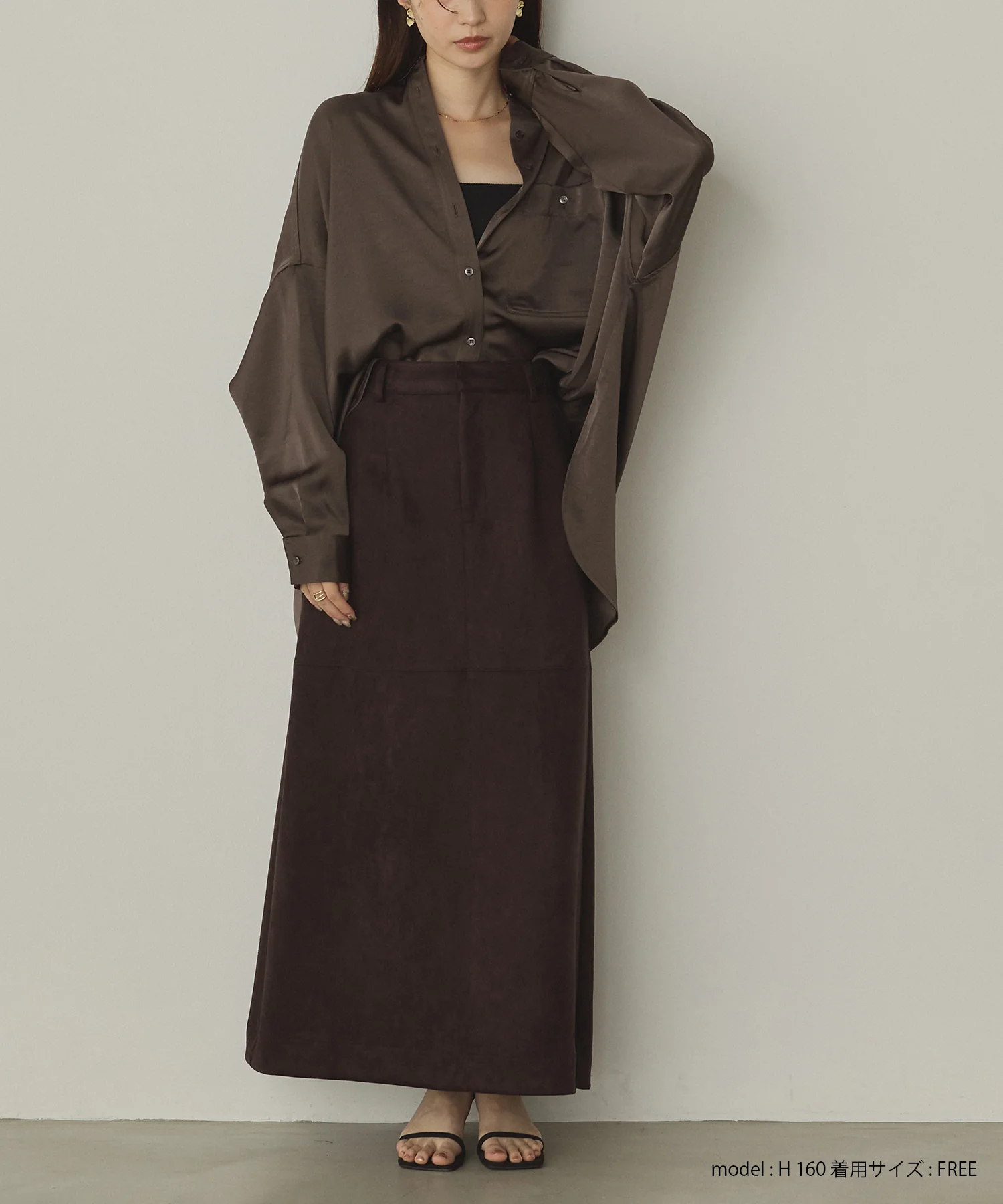 マットサテン オーバーシャツ