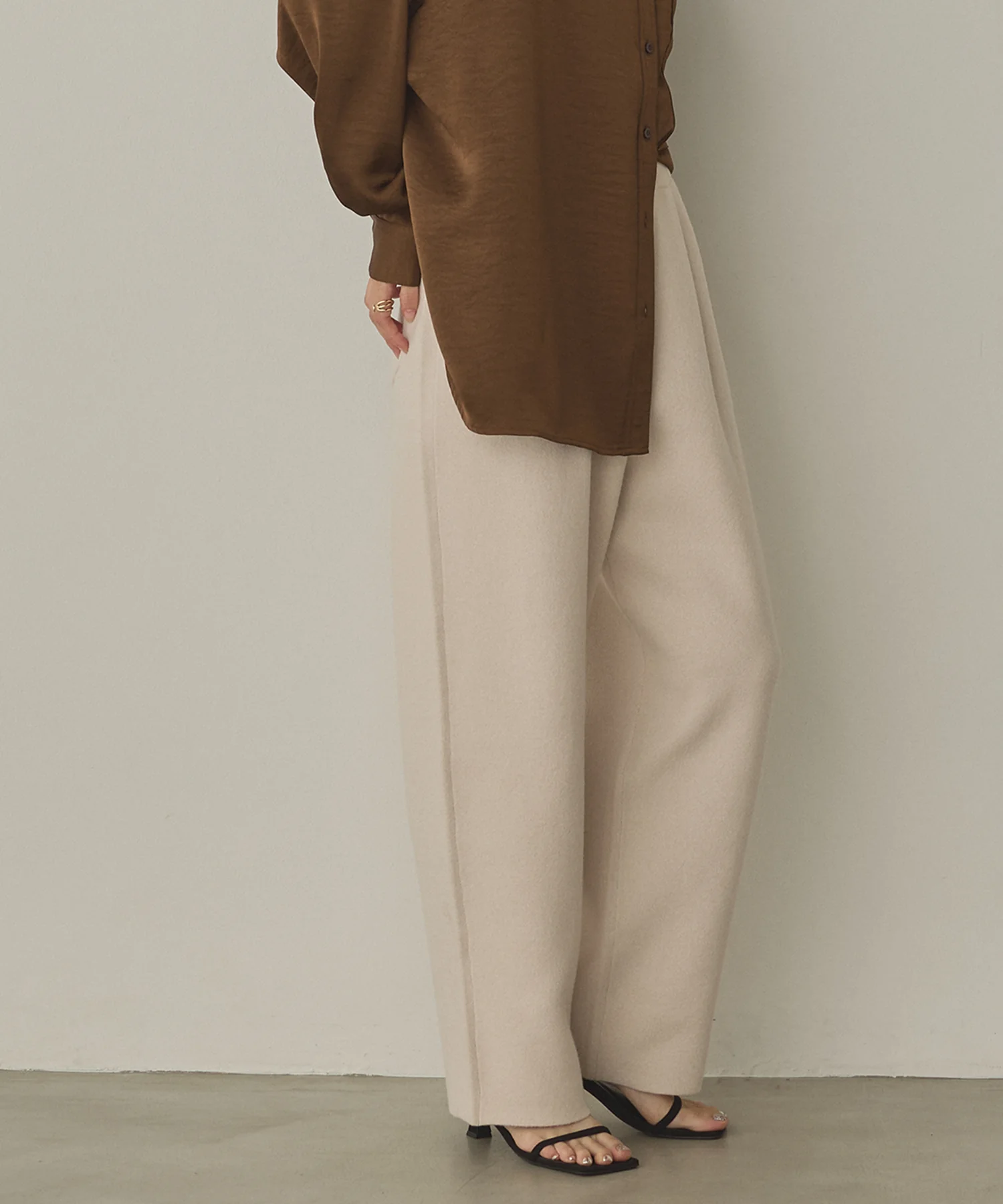 ニット ワイドパンツ