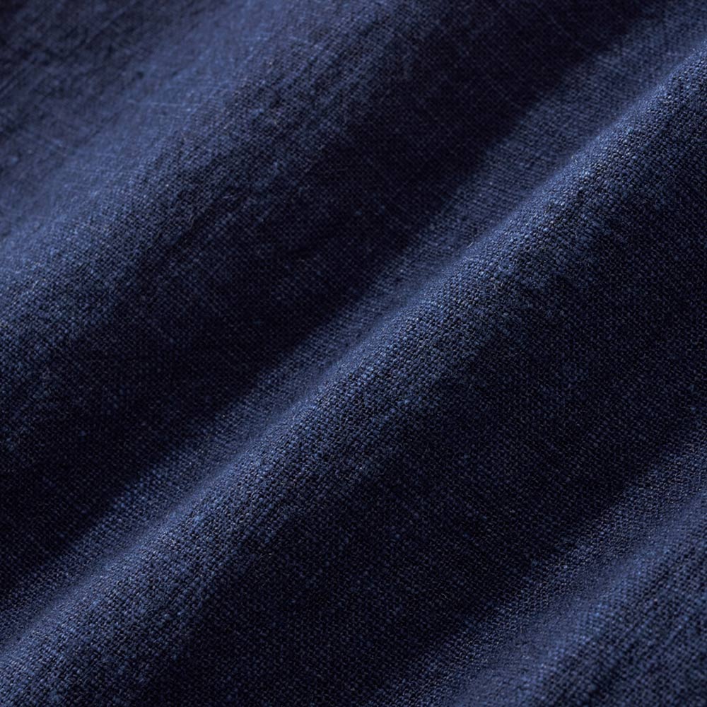 手染め藍染めコットンリネンワイドパンツ