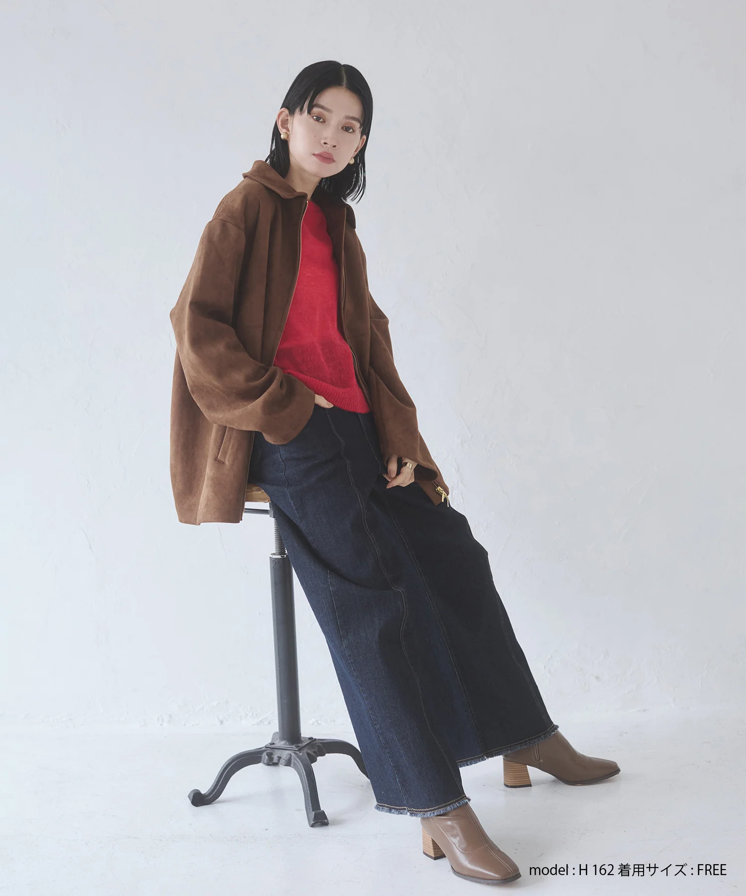 ツイル/デニム ワイドパンツ