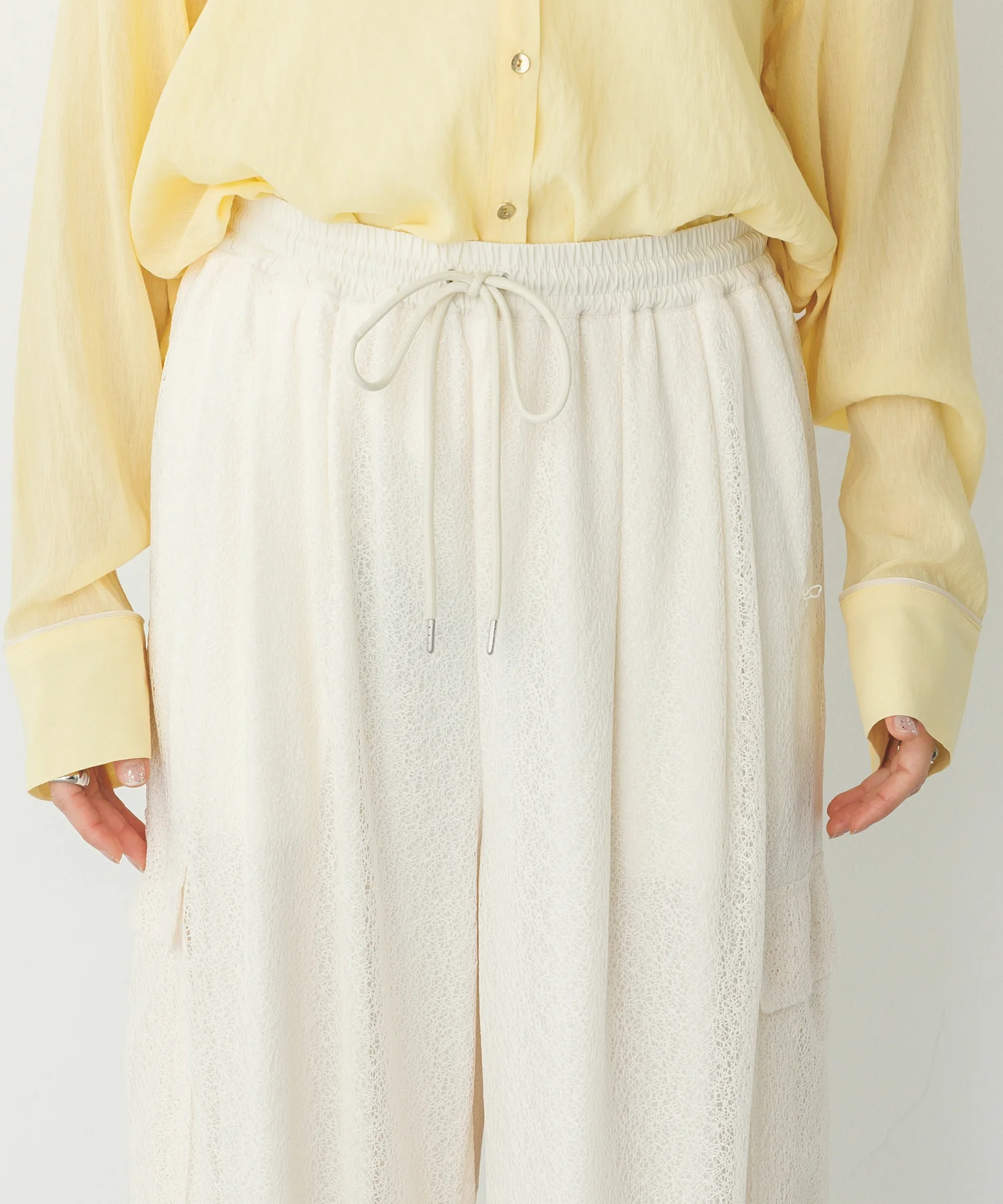 メッシュレース カーゴパンツ