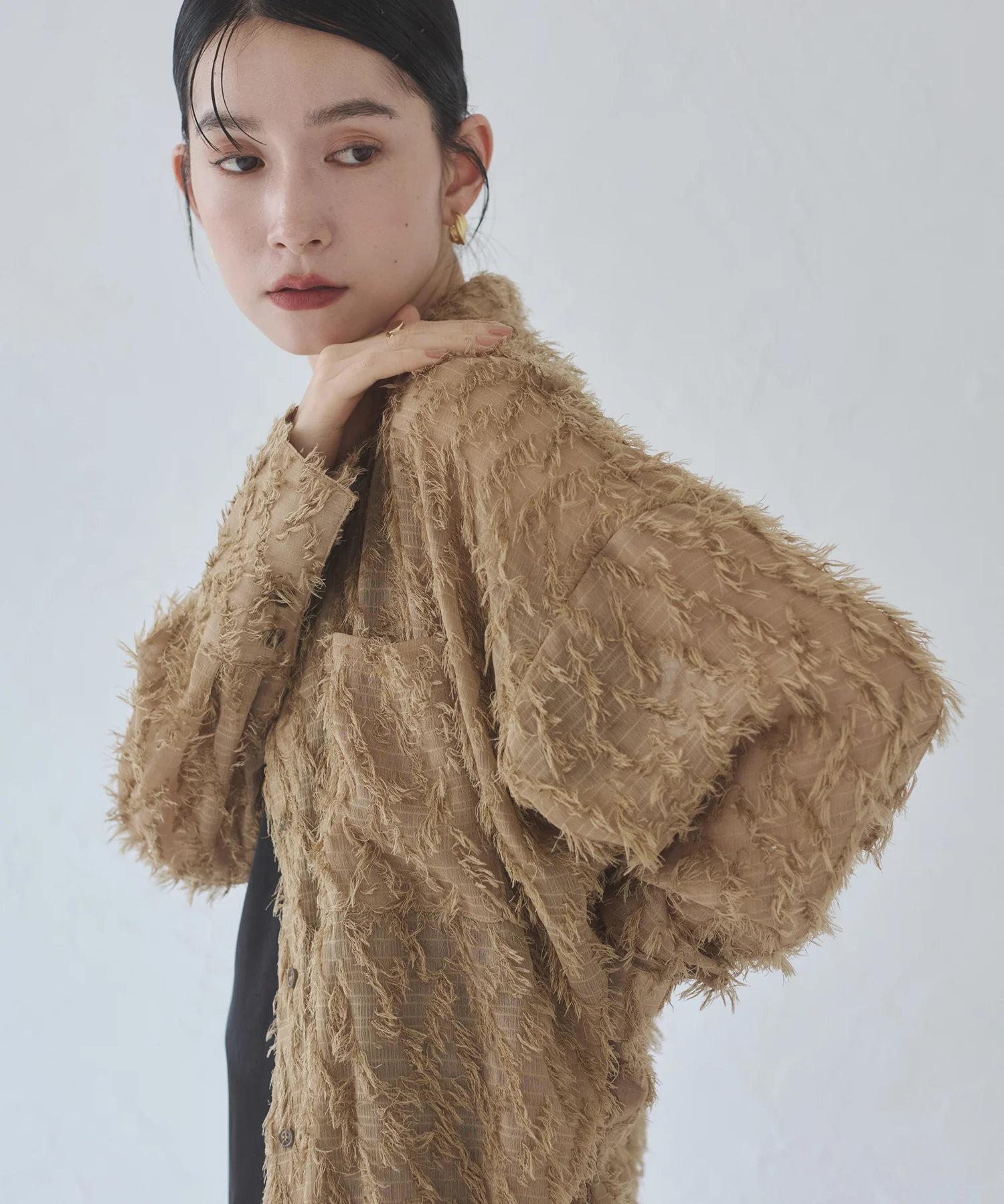 フェザーライク オーバーシアーシャツ