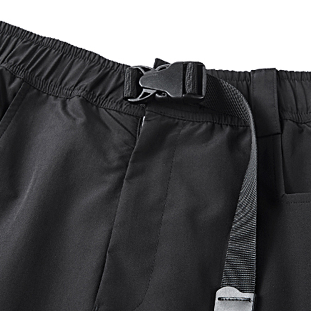 裏起毛　機能性　裾絞りカーゴパンツ（ファスナーポケット付き）