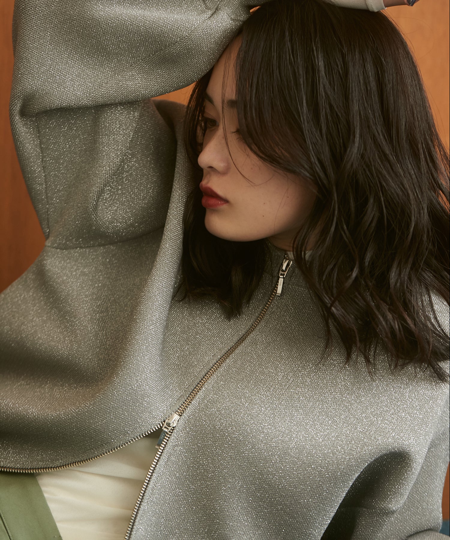 【WEB限定/別注】ジップショートカーディガン