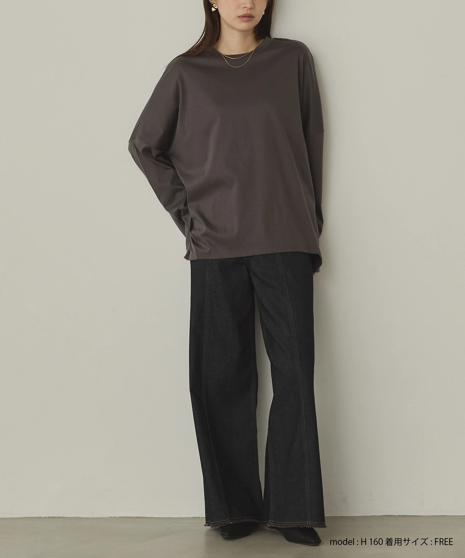 ツイル/デニム ワイドパンツ