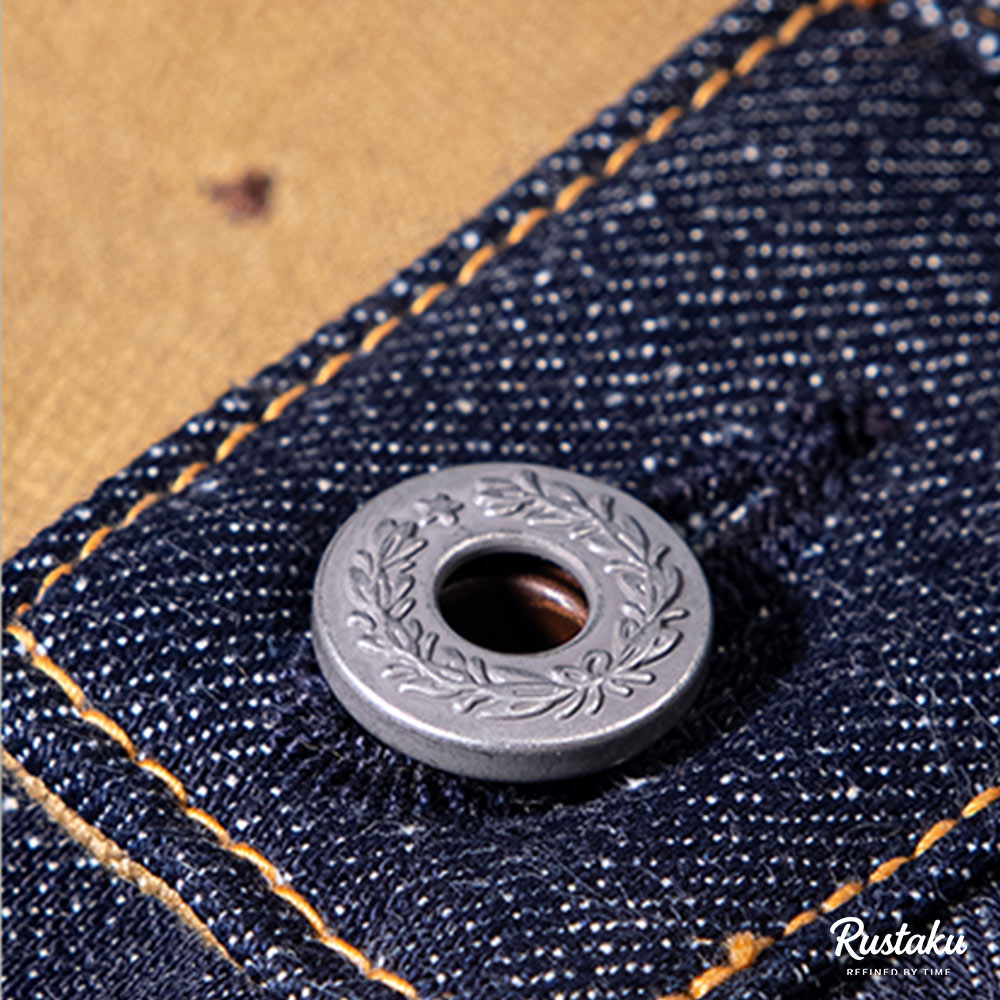 アメリカンクラシック　杢調リジッドセルビッジデニムパンツ