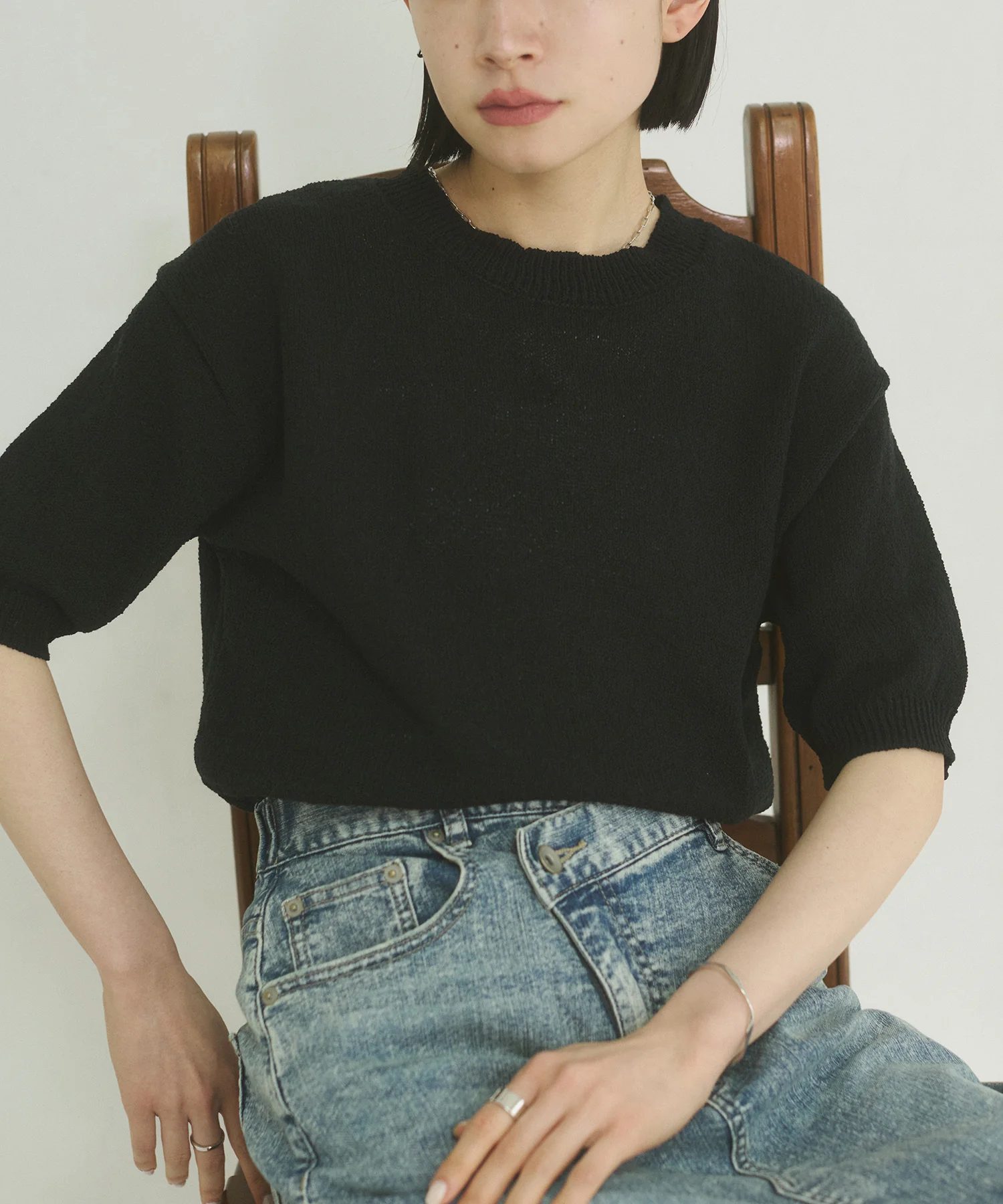 【別注】ハーフスリーブ サマーニット