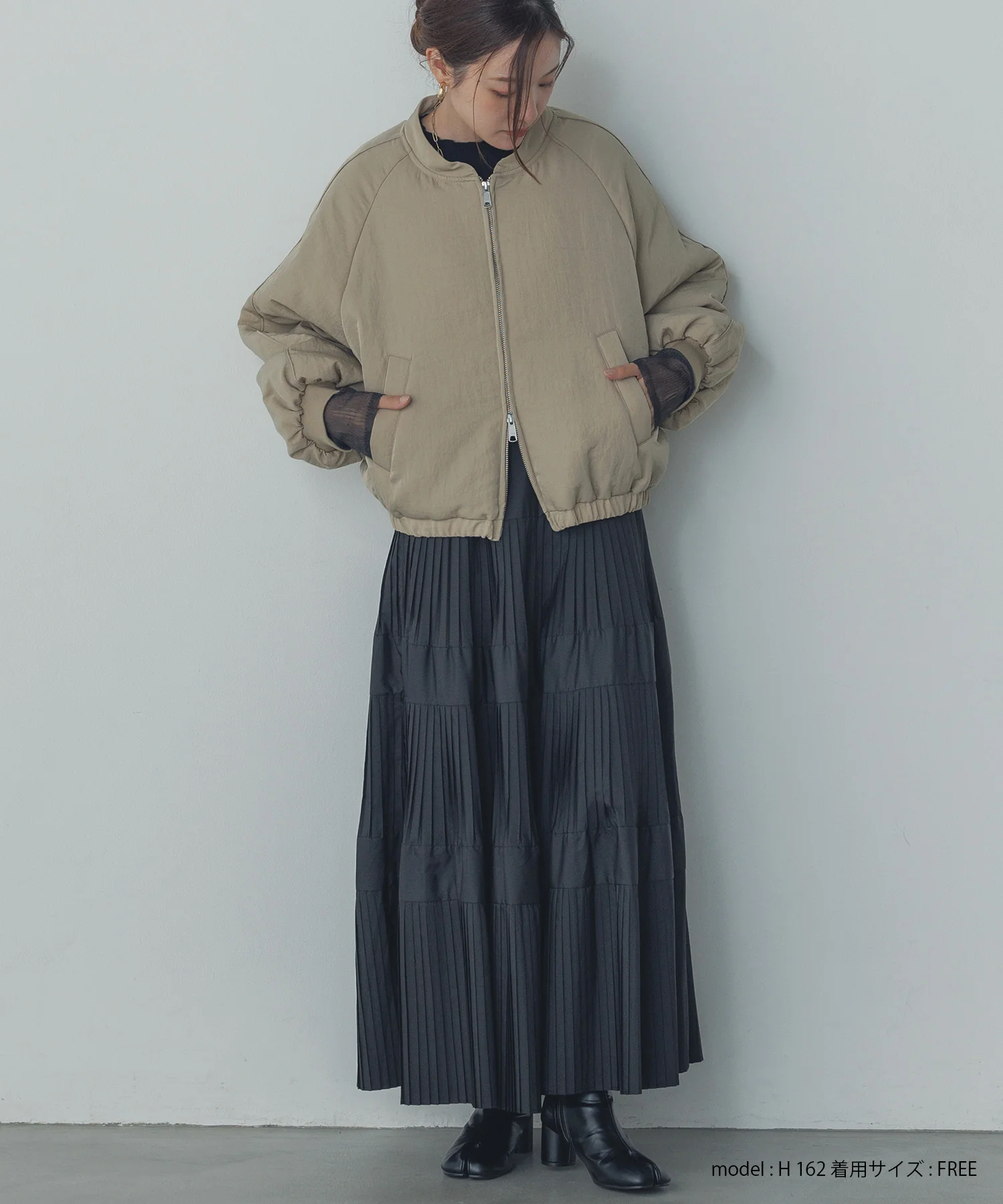 ナイロンツイル バルーンブルゾン