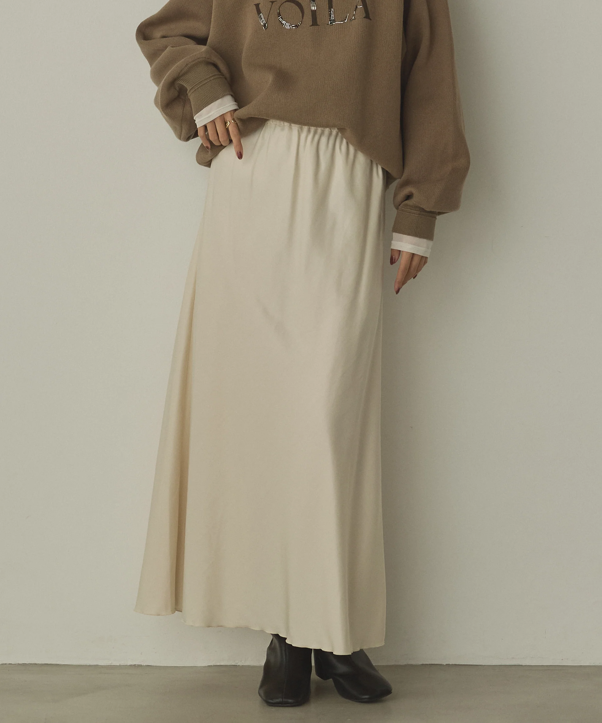 ビンテージサテン ナロースカート