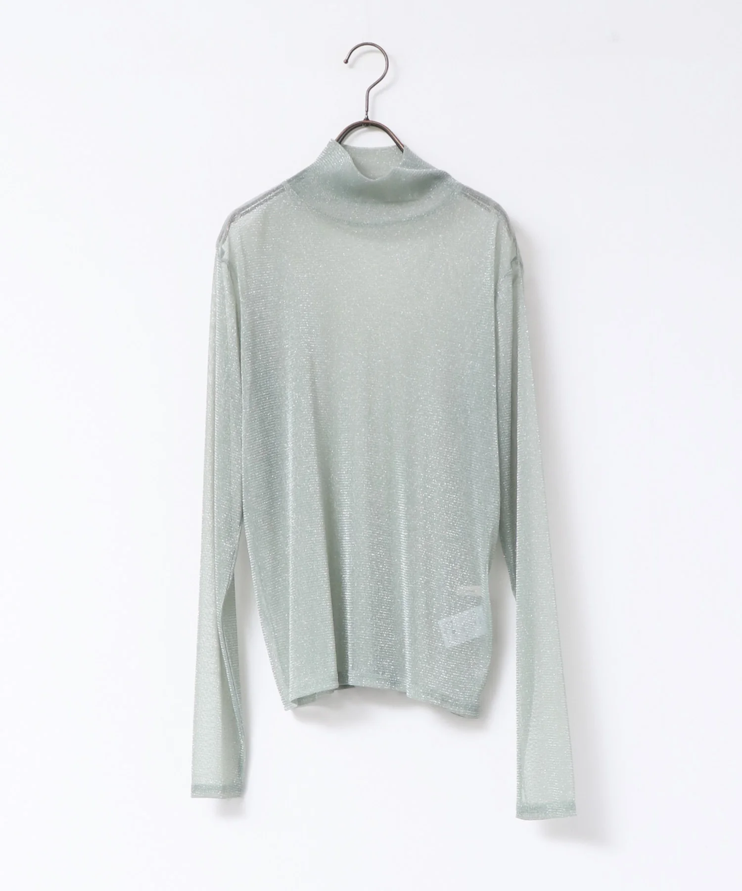 【新色追加】ラメシアー ハイネックトップス