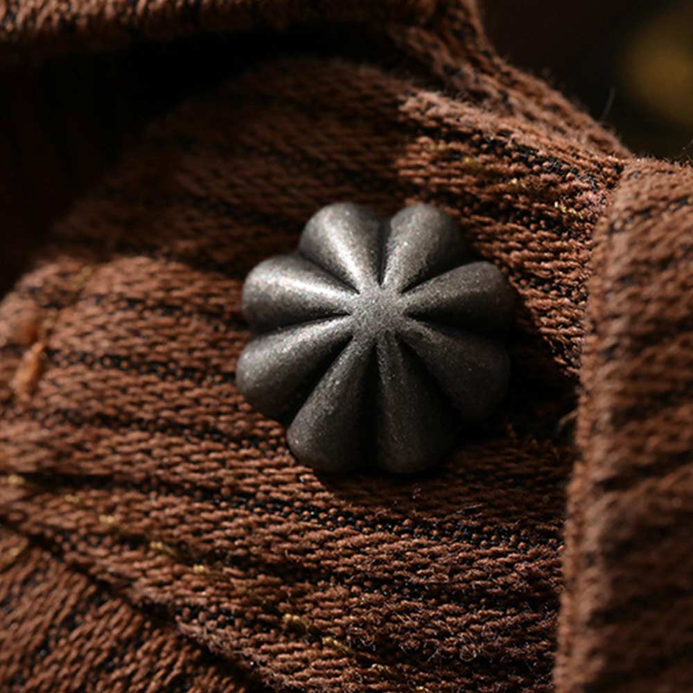 アメカジ　ウエスタンレトロ風刺繍ストライプシャツ