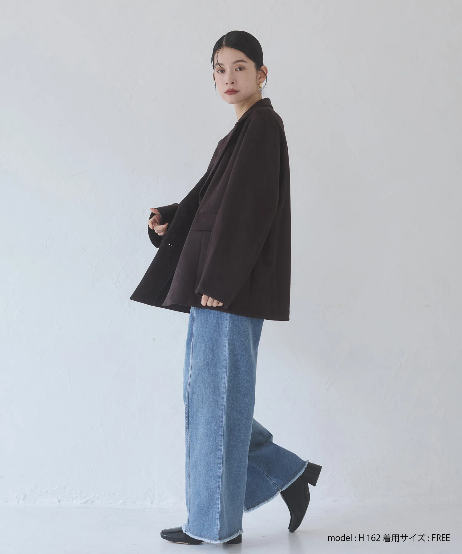 ツイル/デニム ワイドパンツ