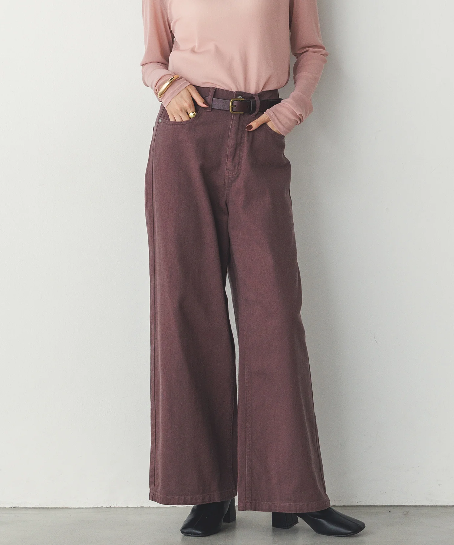 デニム/ツイル バギーパンツ