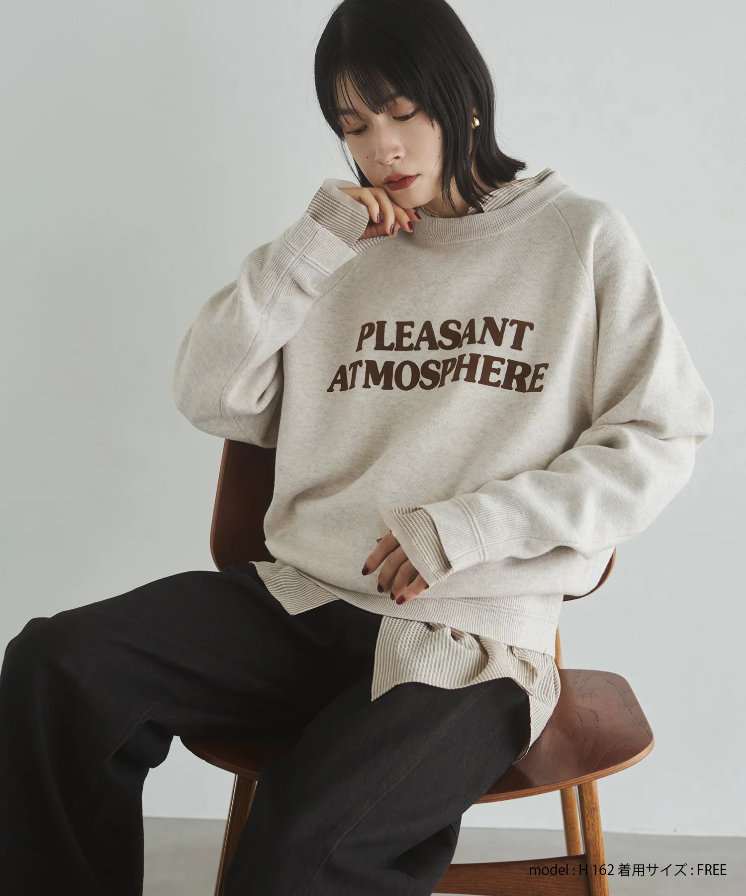 【WEB限定/別注】【新色追加】スウェットライクロゴニット