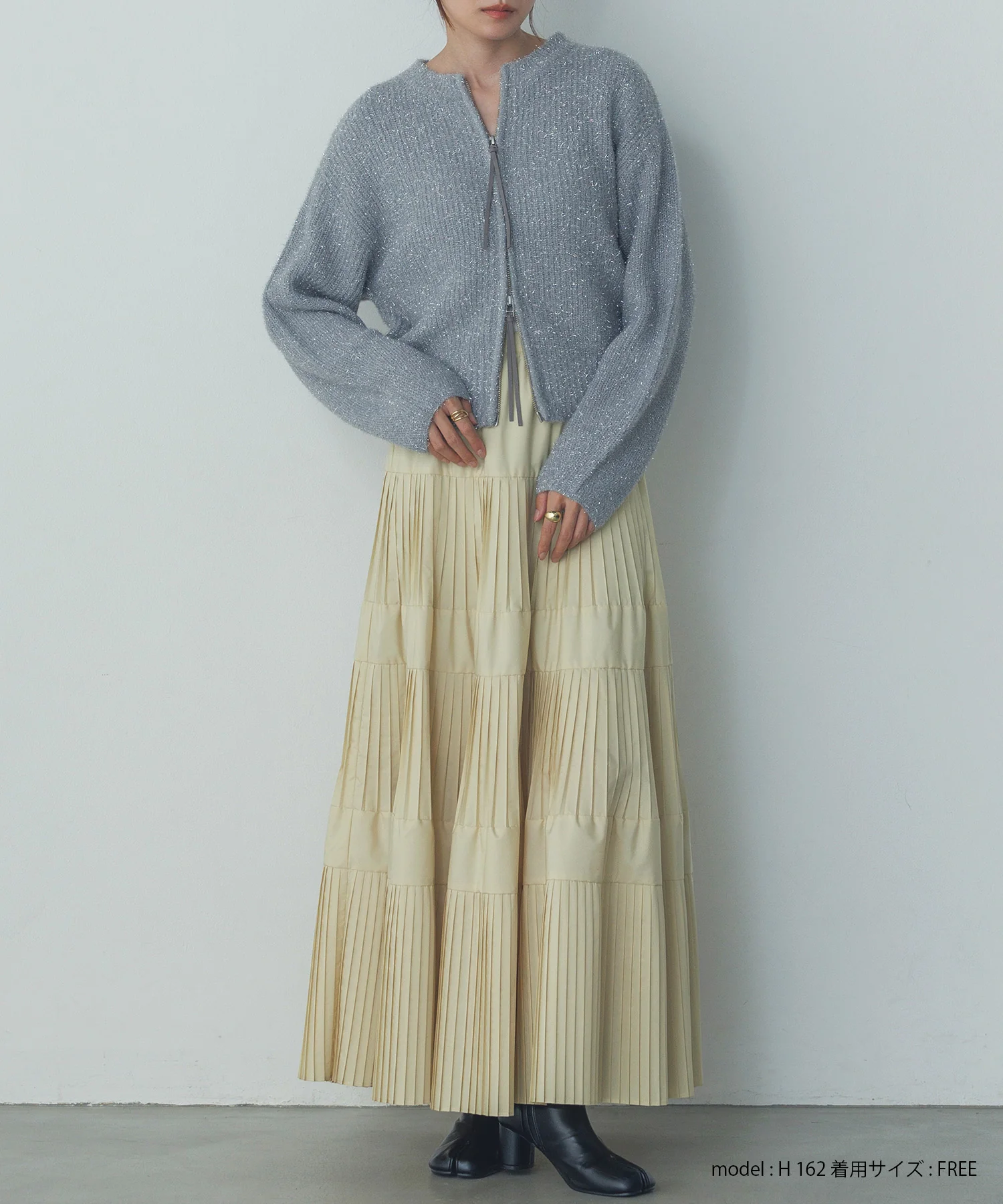 【新色追加】プリーツティアードスカート