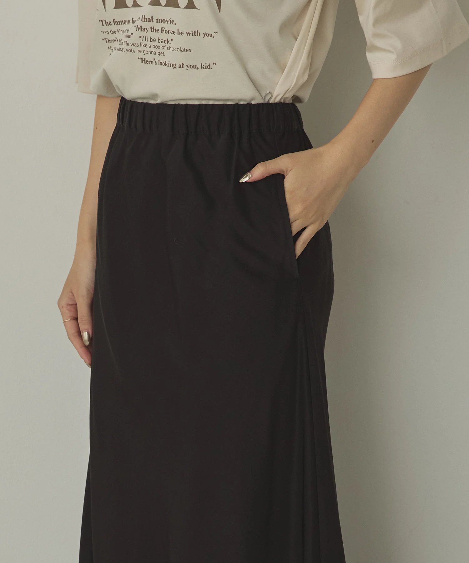 ビンテージサテン ナロースカート