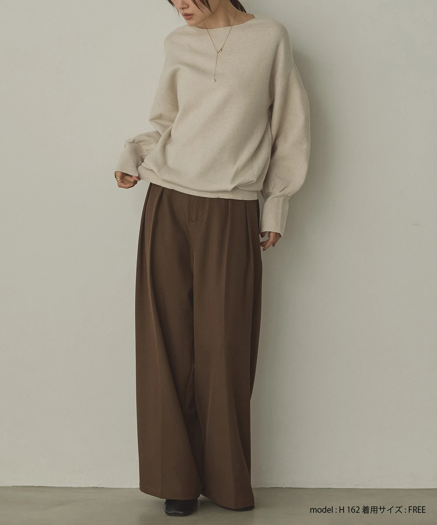 ポリツイル タックパンツ