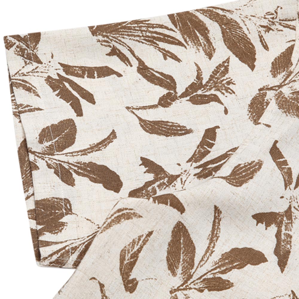 アメカジ綿麻プリントシャツ半袖 