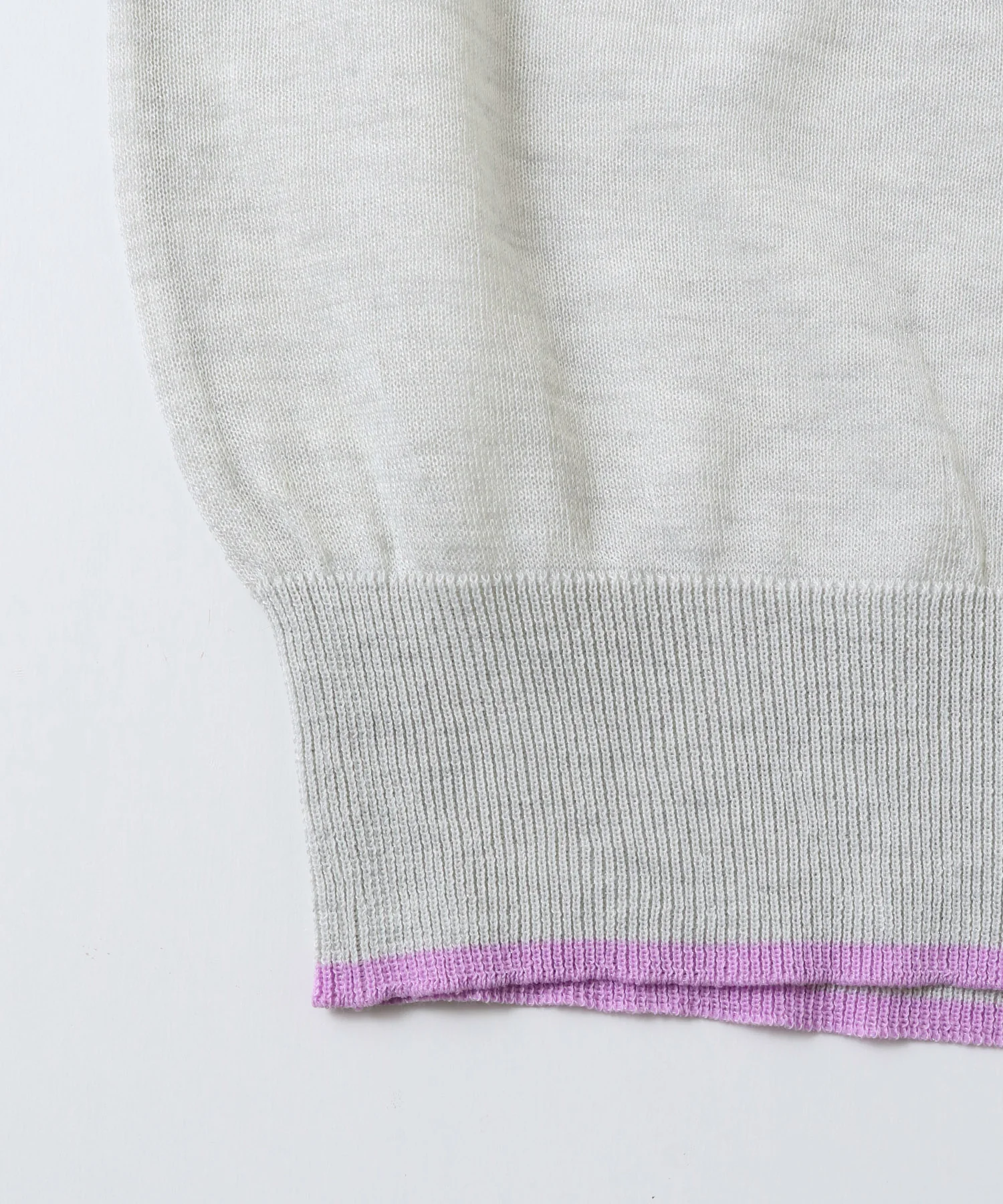 バイカラー シアーニットカーデ