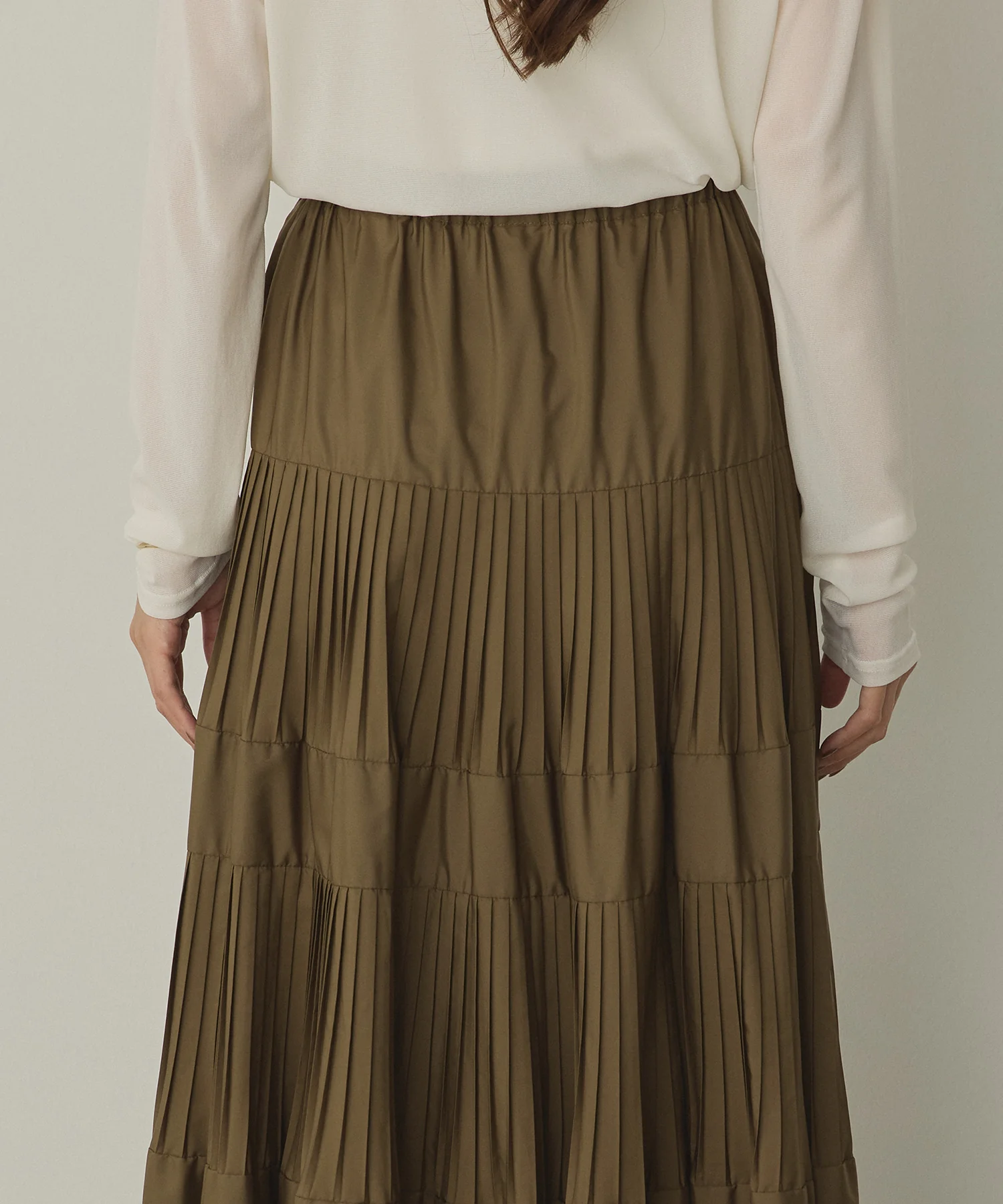 【新色追加】プリーツティアードスカート