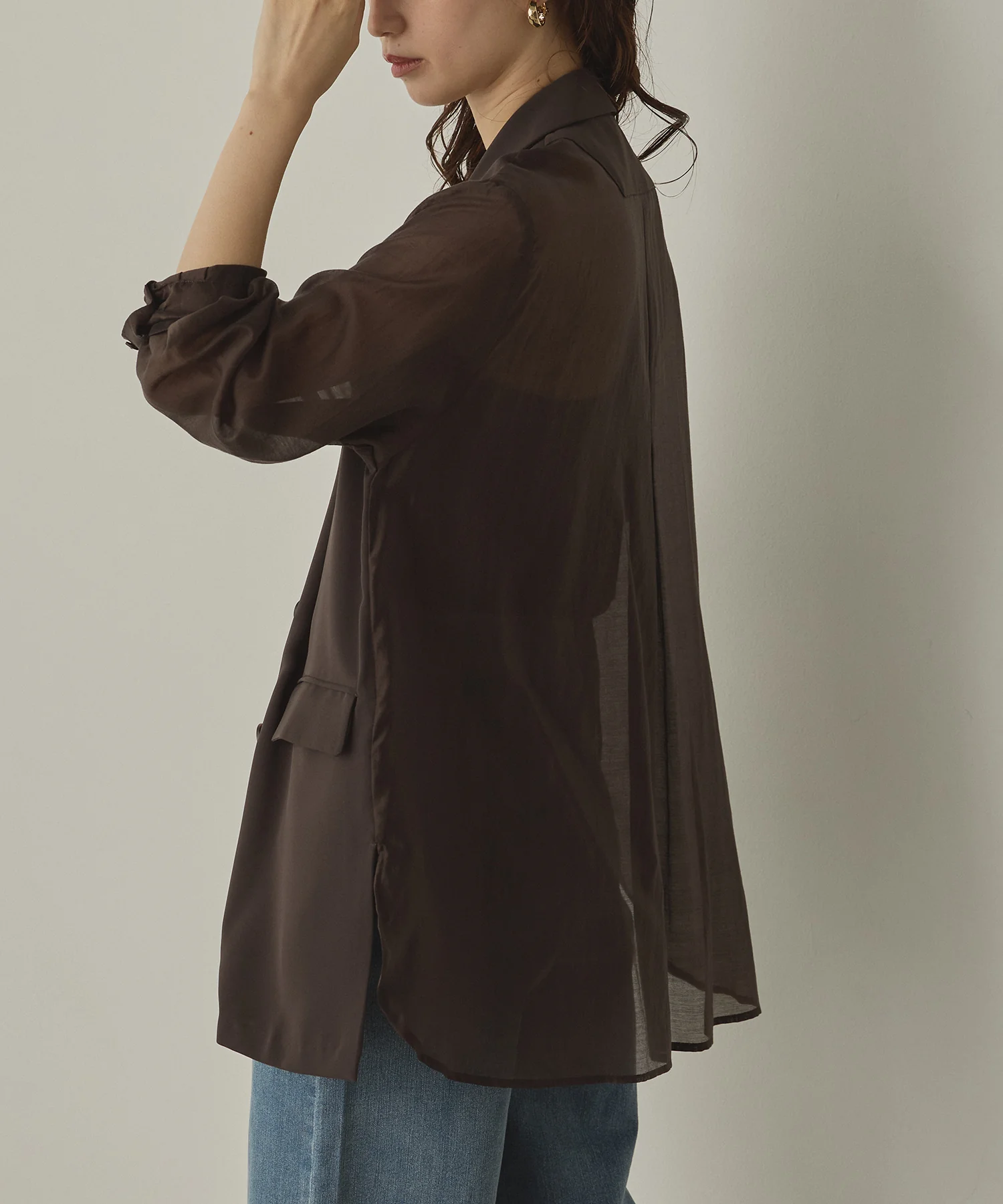 ポリツイル シアーテーラードジャケット