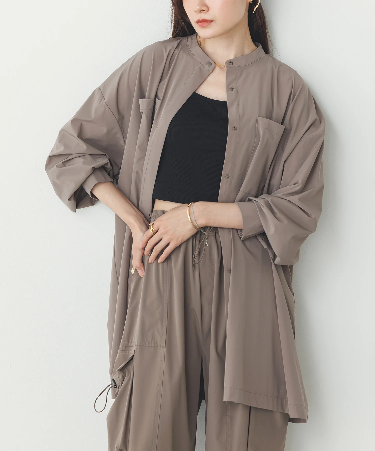 【新色追加】【接触冷感】2WAY カシュクールシャツ