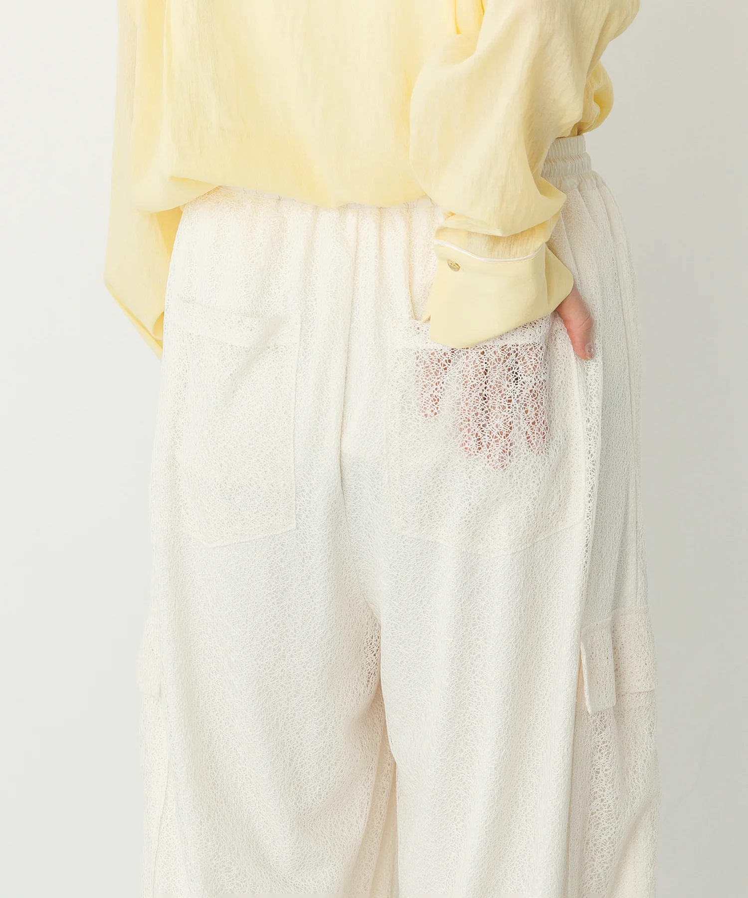 メッシュレース カーゴパンツ