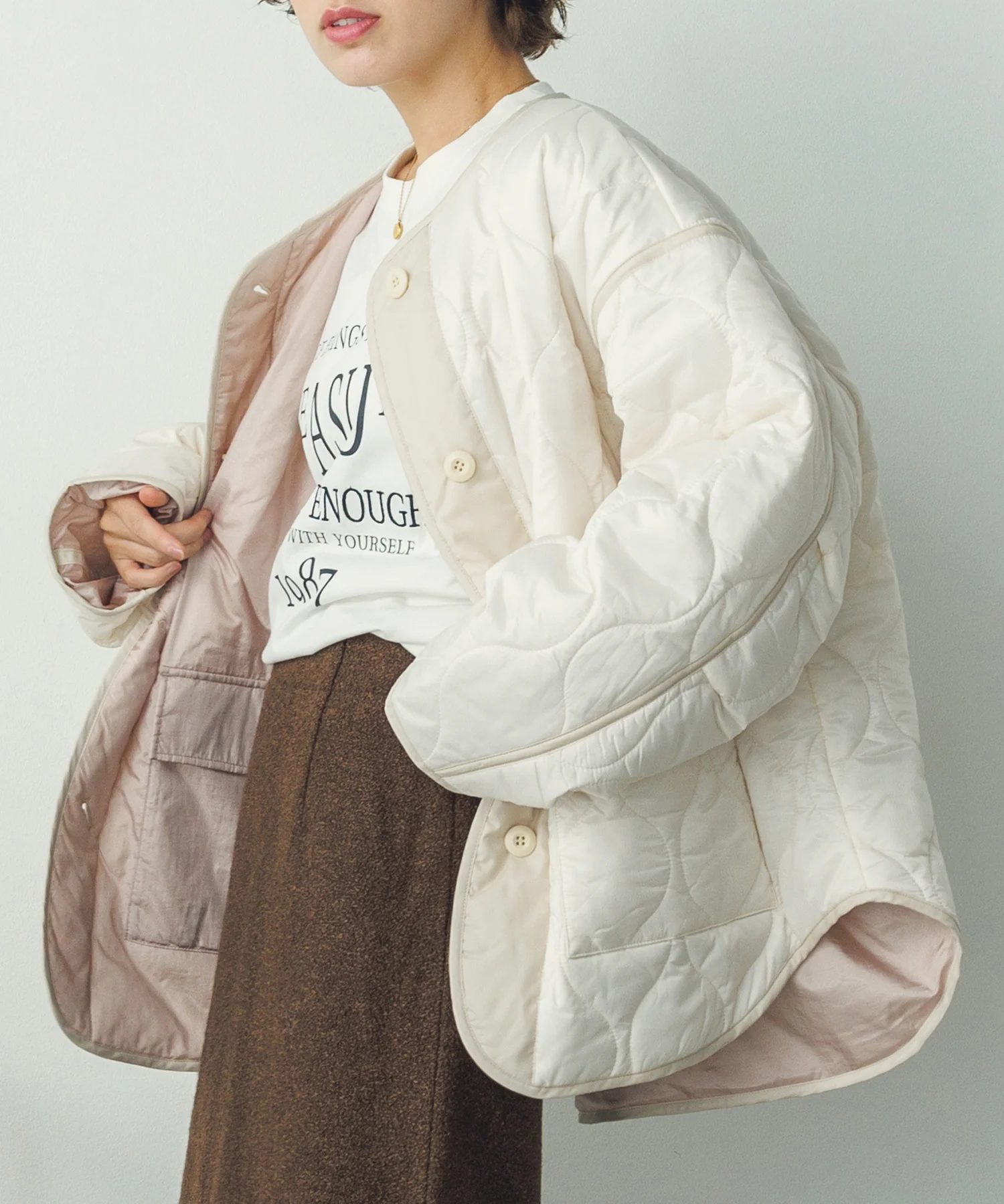 キルティング リバーシブルジャケット