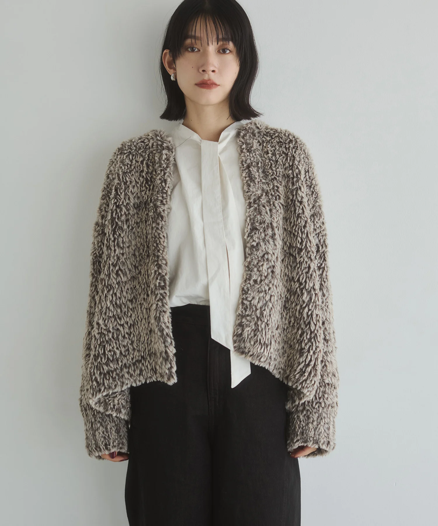 ファー ニットコート