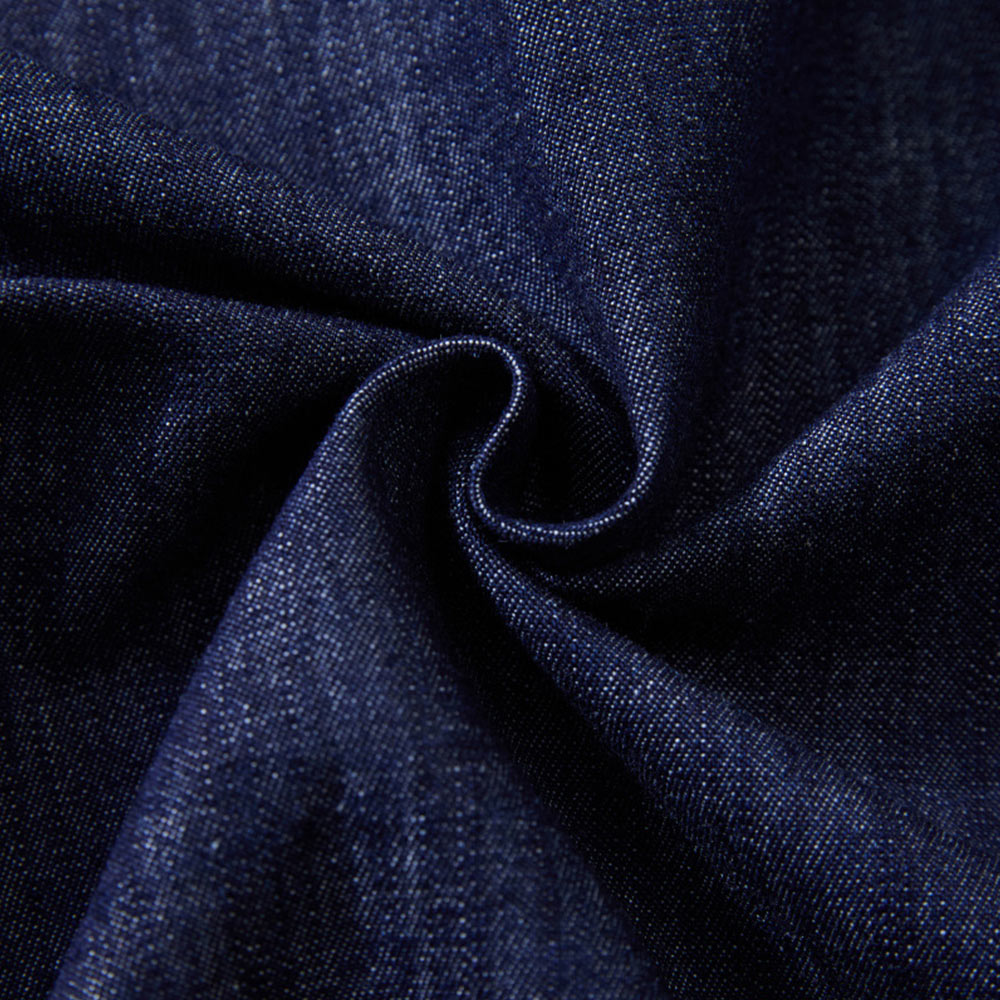 レトロパールボタン　スラブコットンウエスタンデニムシャツ