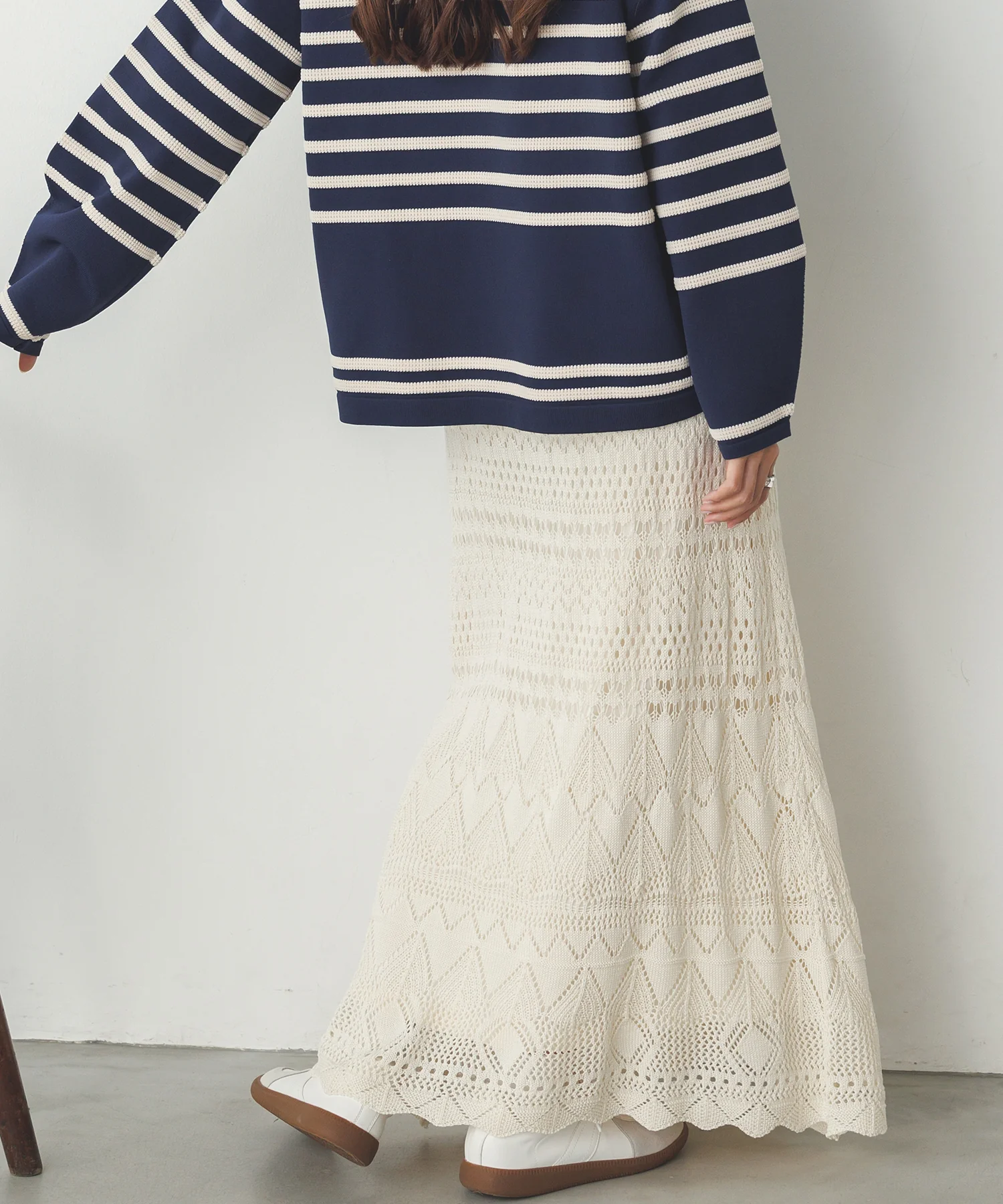 透かし編み ニットスカート