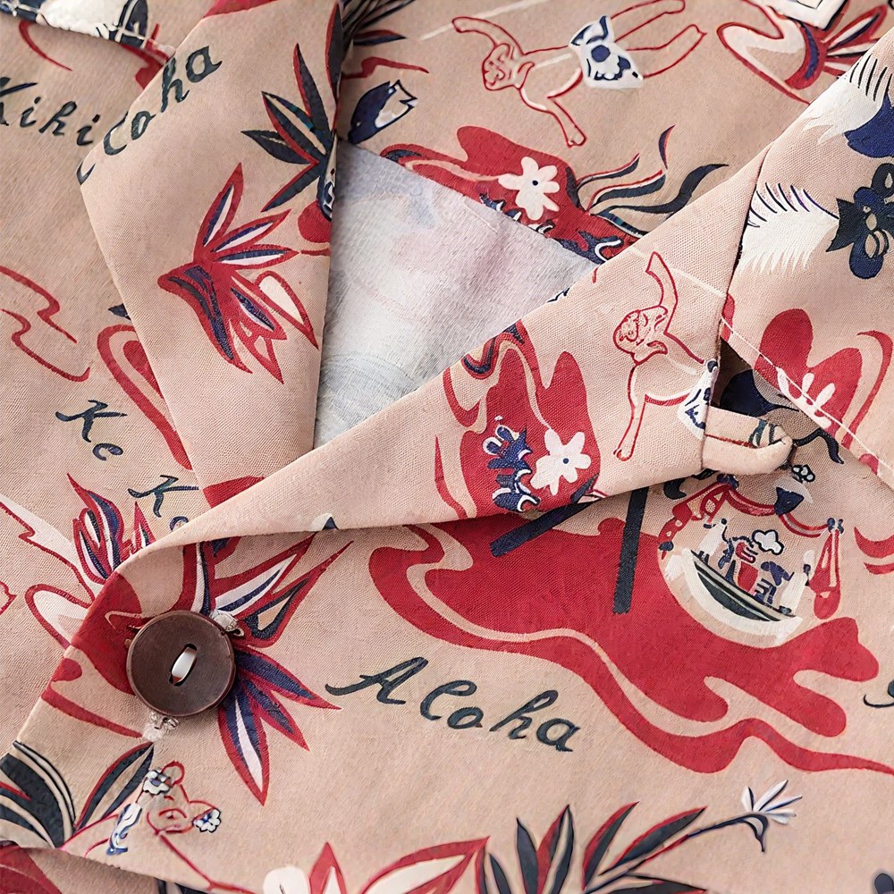 「ハワイの物語」コットンプリントシャツ