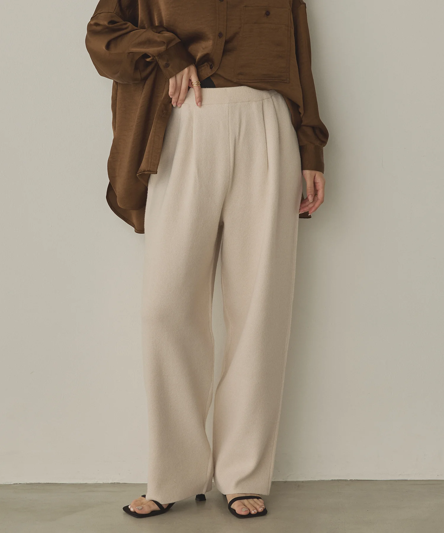 ニット ワイドパンツ