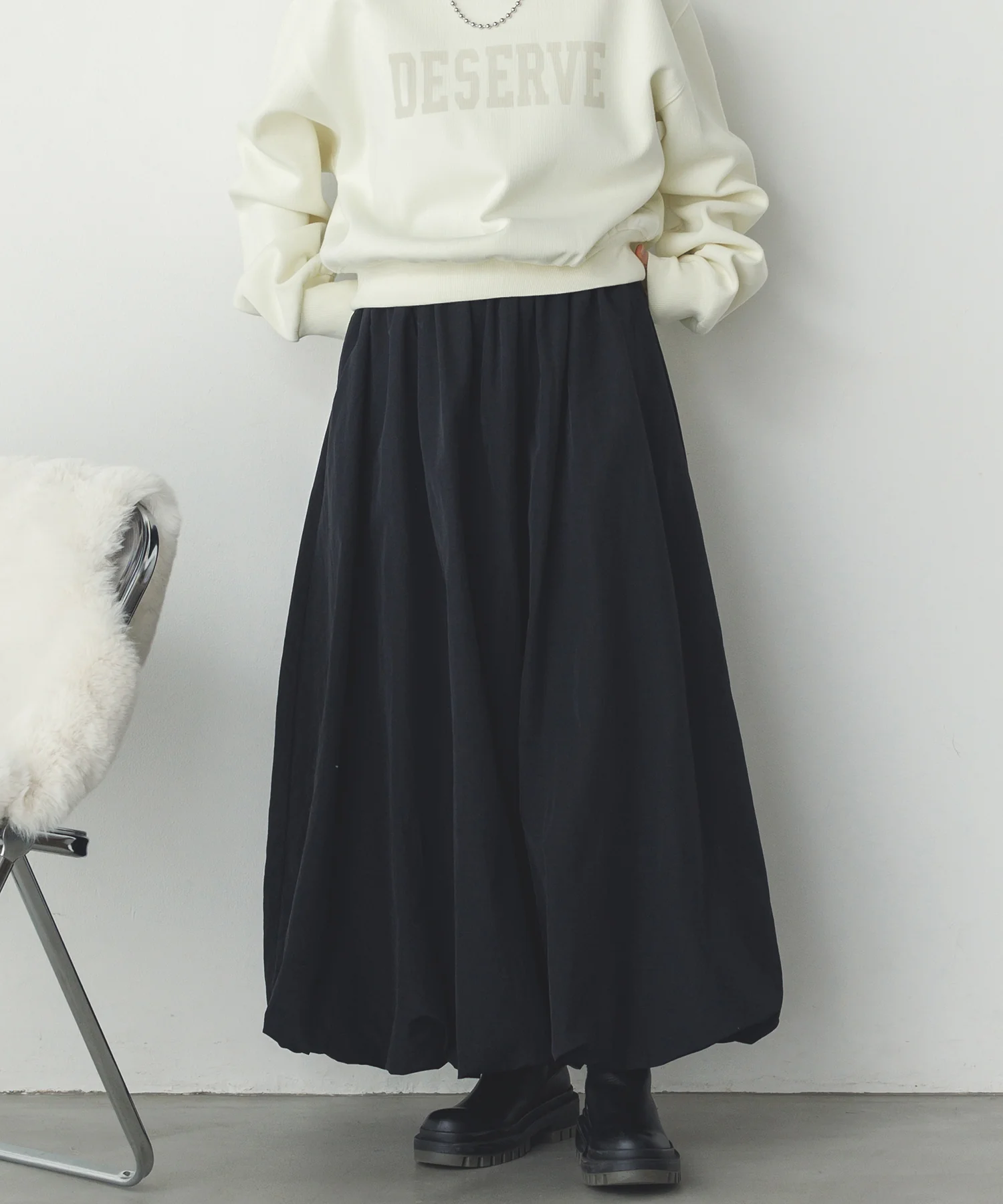 ナイロン バルーンスカート