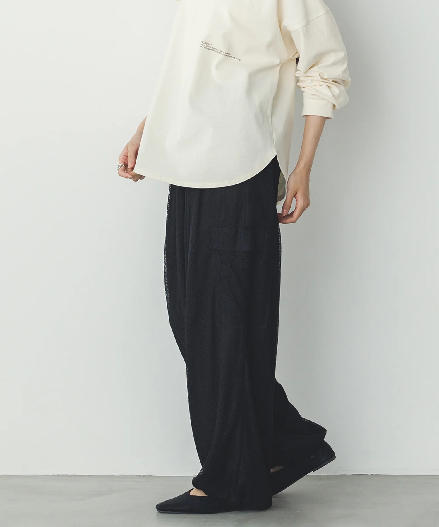 メッシュレース カーゴパンツ