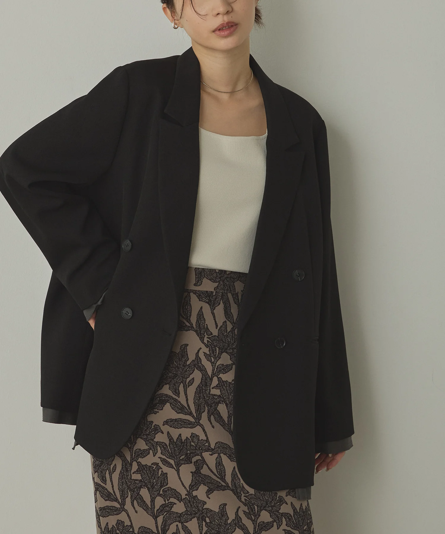 ストライプ ダブルジャケット